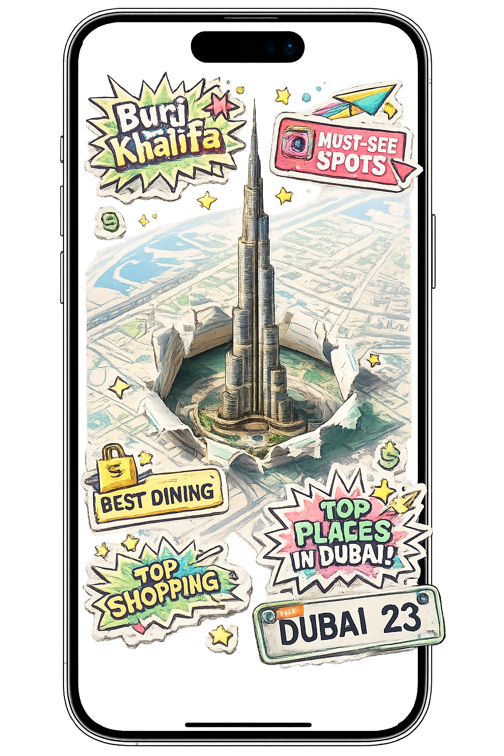 Dubai travel guide phone preview